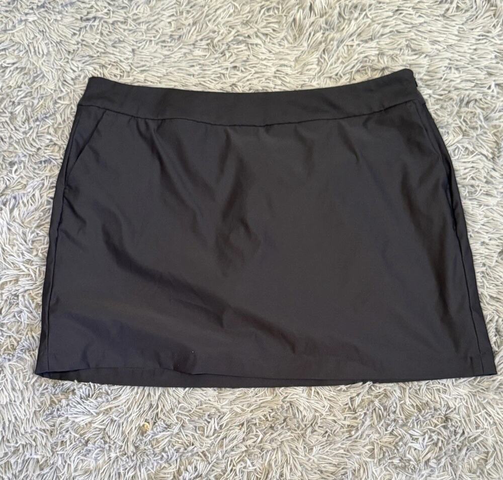 Nike Golf Dri-FIT Womens Black Skort Size 18 Pockets Athletic Preppy Golf
